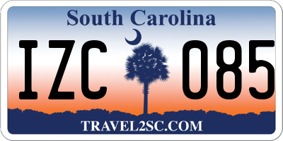 SC license plate IZC085