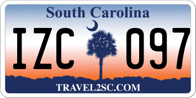 SC license plate IZC097