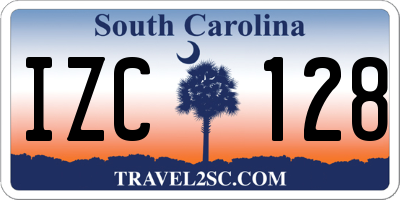 SC license plate IZC128
