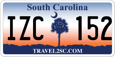SC license plate IZC152
