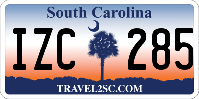 SC license plate IZC285