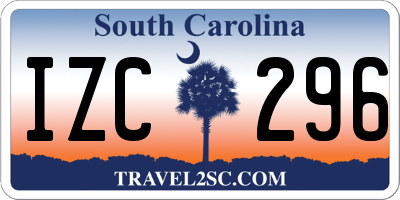 SC license plate IZC296