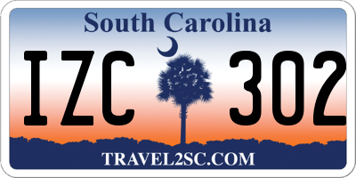 SC license plate IZC302
