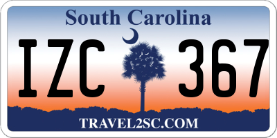 SC license plate IZC367