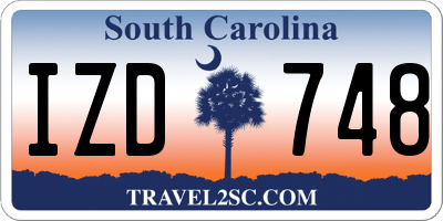 SC license plate IZD748