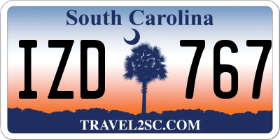 SC license plate IZD767