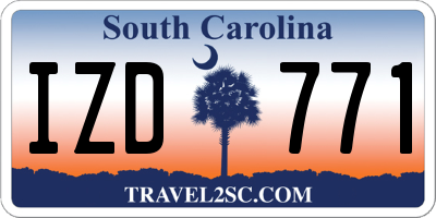 SC license plate IZD771