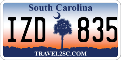 SC license plate IZD835