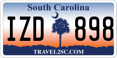 SC license plate IZD898
