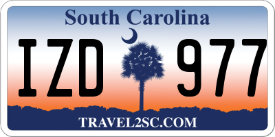 SC license plate IZD977