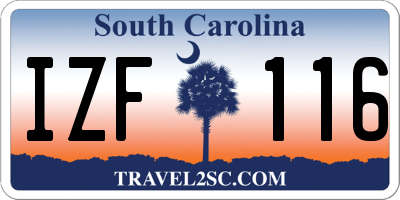 SC license plate IZF116