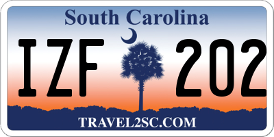 SC license plate IZF202