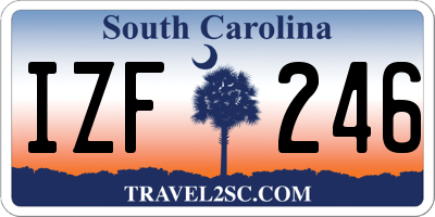 SC license plate IZF246
