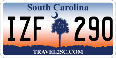 SC license plate IZF290
