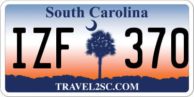 SC license plate IZF370