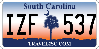 SC license plate IZF537