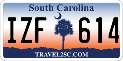 SC license plate IZF614