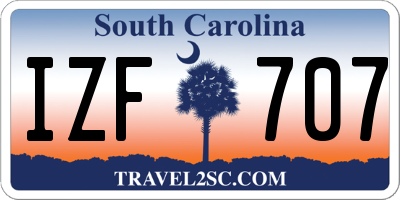 SC license plate IZF707