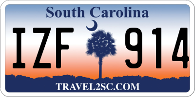SC license plate IZF914