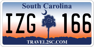 SC license plate IZG166
