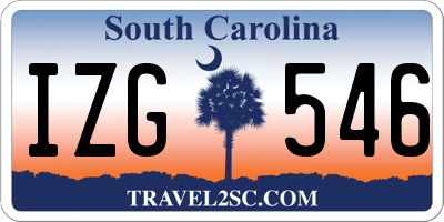 SC license plate IZG546