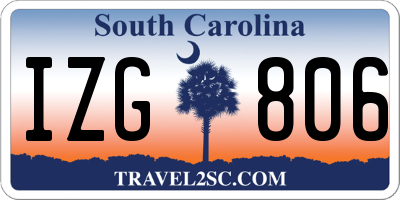 SC license plate IZG806