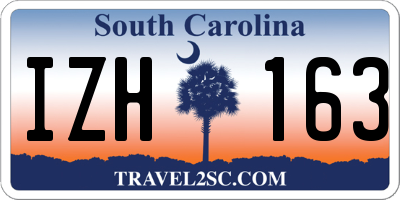 SC license plate IZH163