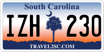 SC license plate IZH230