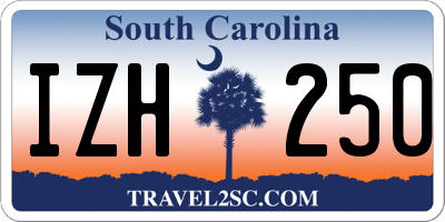 SC license plate IZH250
