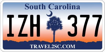 SC license plate IZH377
