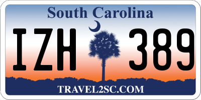 SC license plate IZH389