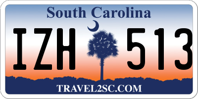 SC license plate IZH513