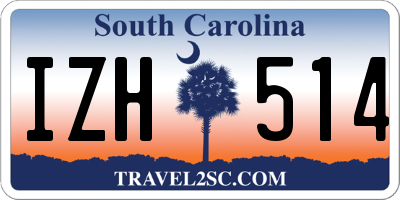 SC license plate IZH514