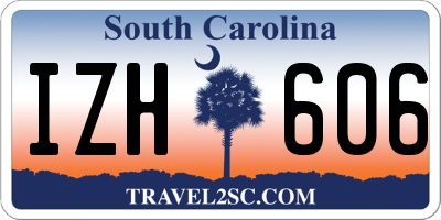 SC license plate IZH606