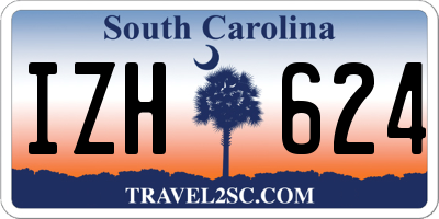 SC license plate IZH624