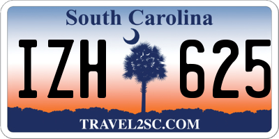 SC license plate IZH625