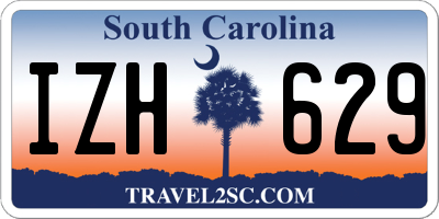 SC license plate IZH629