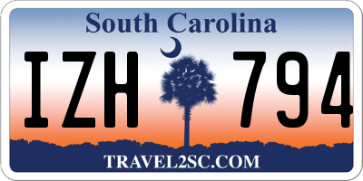 SC license plate IZH794