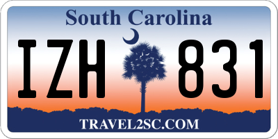 SC license plate IZH831