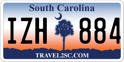 SC license plate IZH884