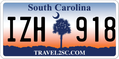 SC license plate IZH918
