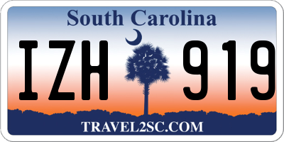 SC license plate IZH919
