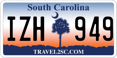 SC license plate IZH949