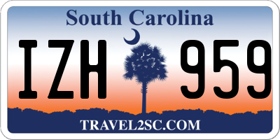 SC license plate IZH959
