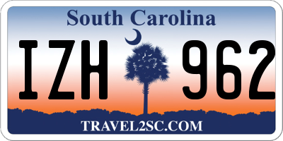 SC license plate IZH962