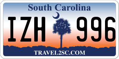 SC license plate IZH996