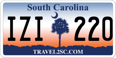 SC license plate IZI220