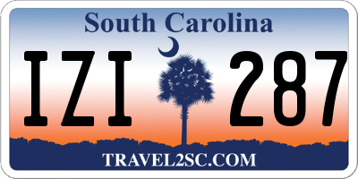 SC license plate IZI287