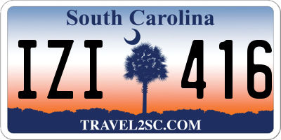 SC license plate IZI416
