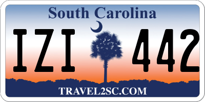 SC license plate IZI442